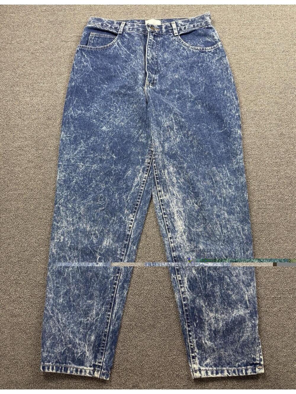 VTG 80s Bonjour Denim Mom Jeans Womens Size 13 Blue Acid Wash Ultra High Rise